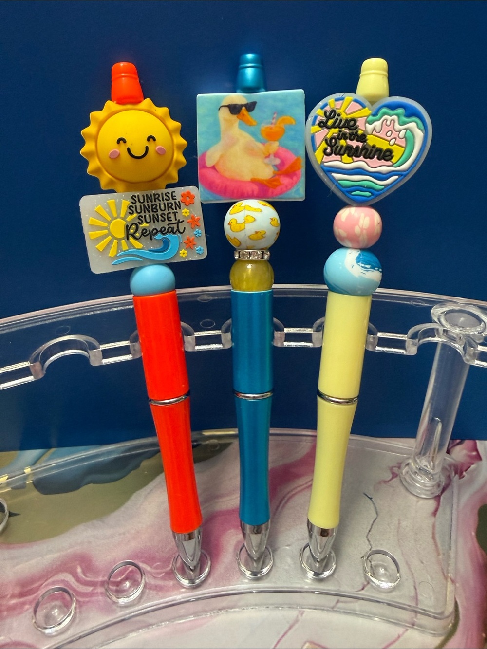New Cute Summer Themed Beaded Pens
